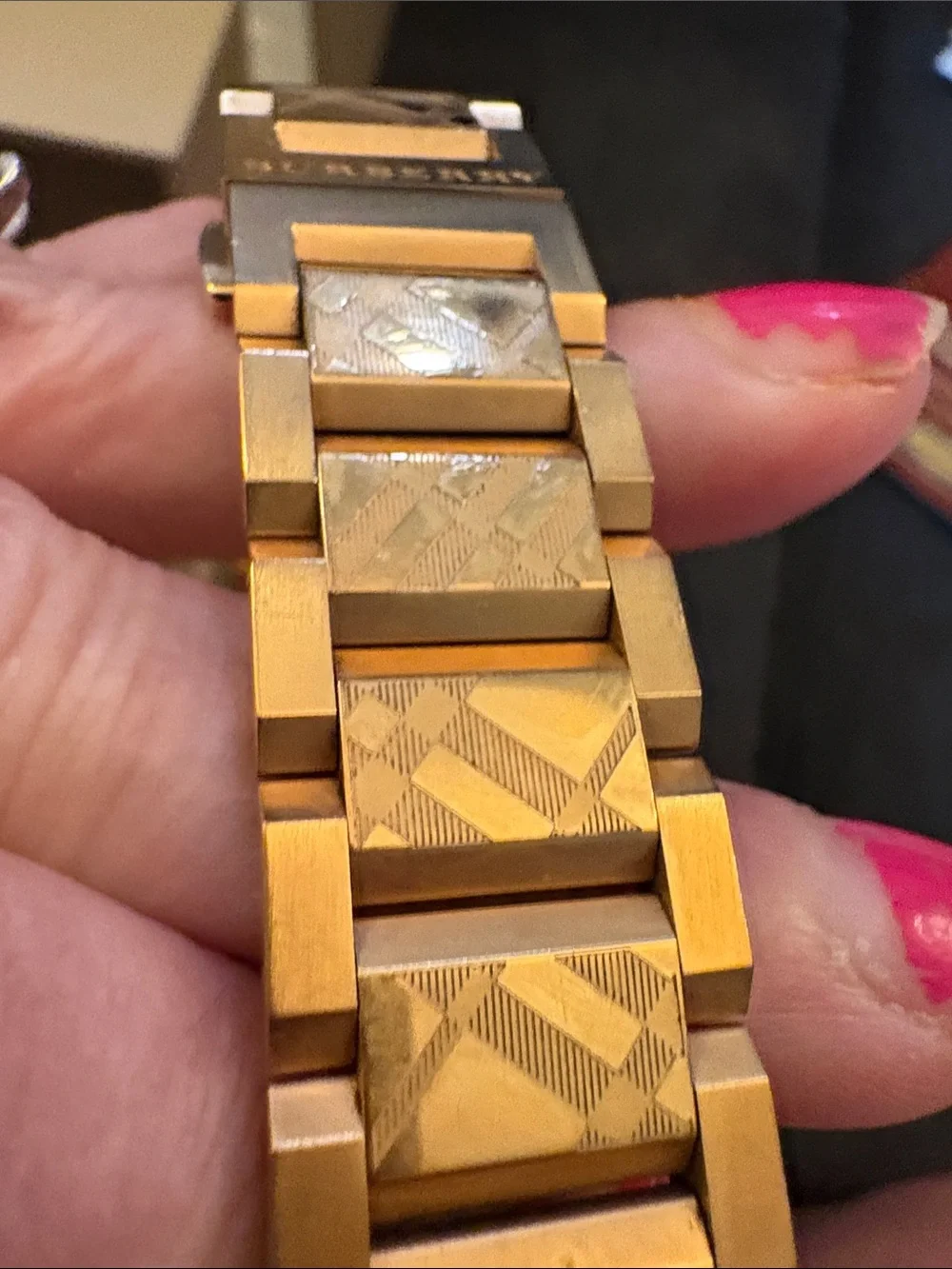 Burberry Womens Gold and Rose Gold Stainless Steel Bracelet Watch